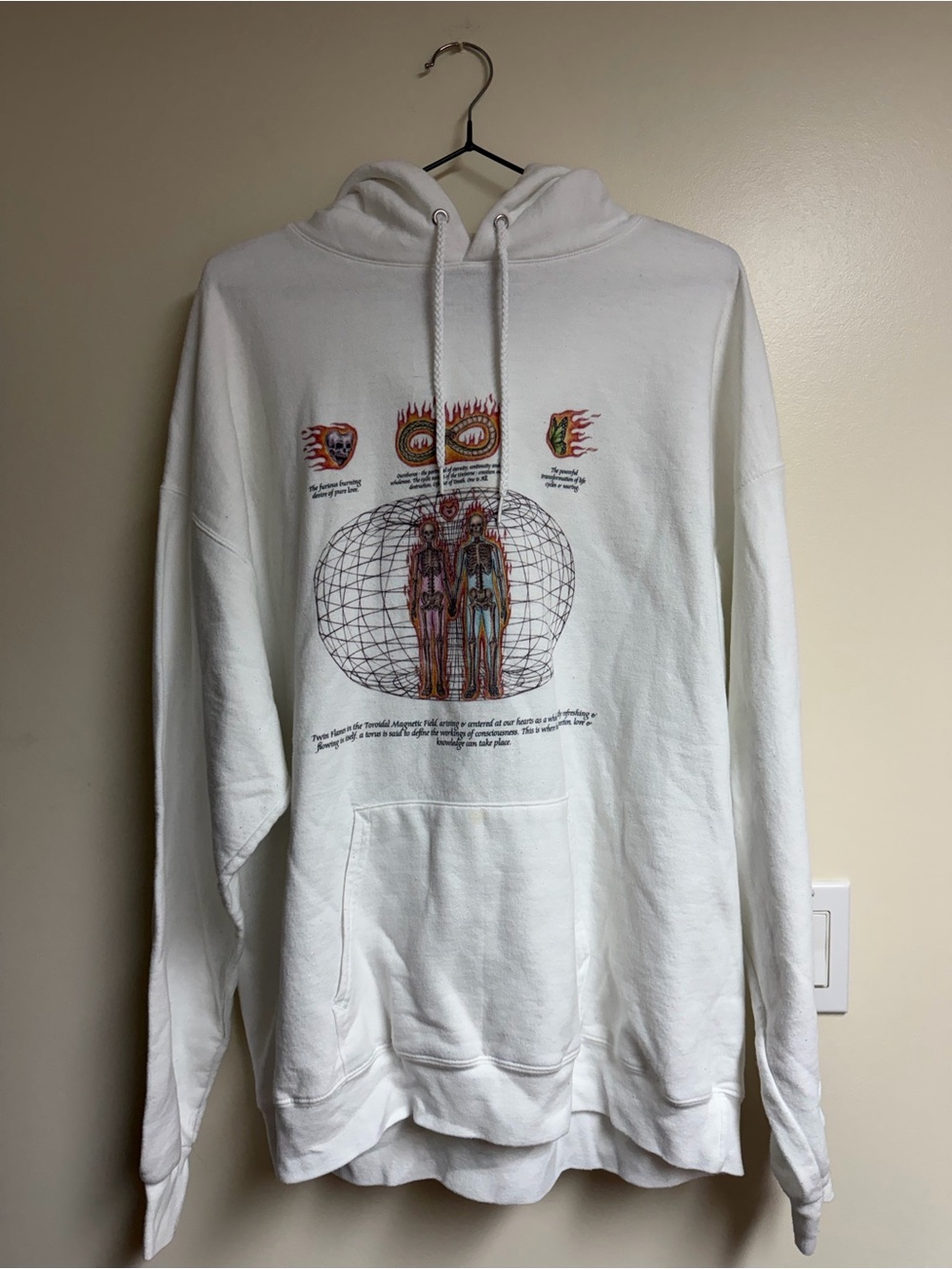 White MBM Graphic Hoodie - Twin Flames